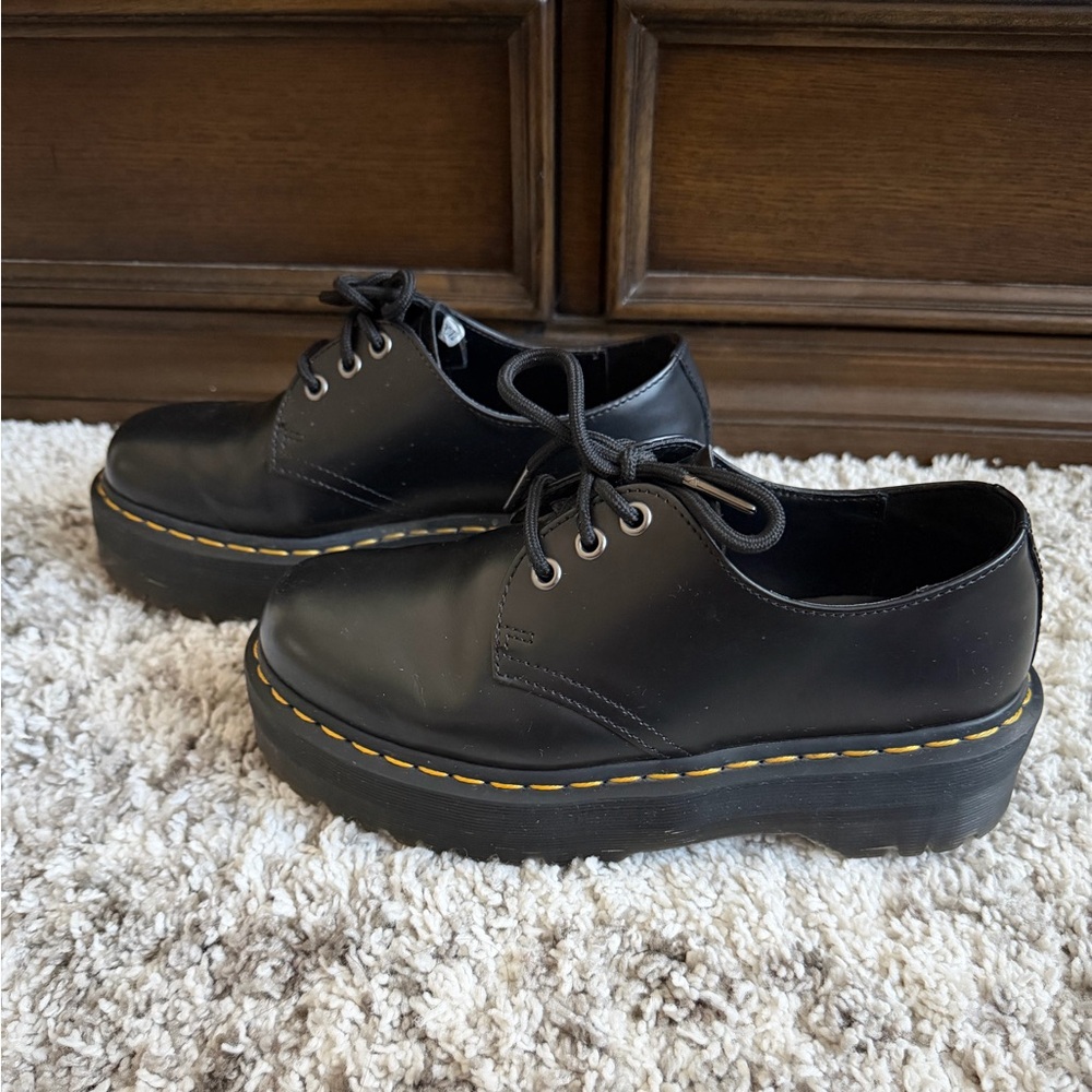 Dr. Martens Black Platform Shoes 8053